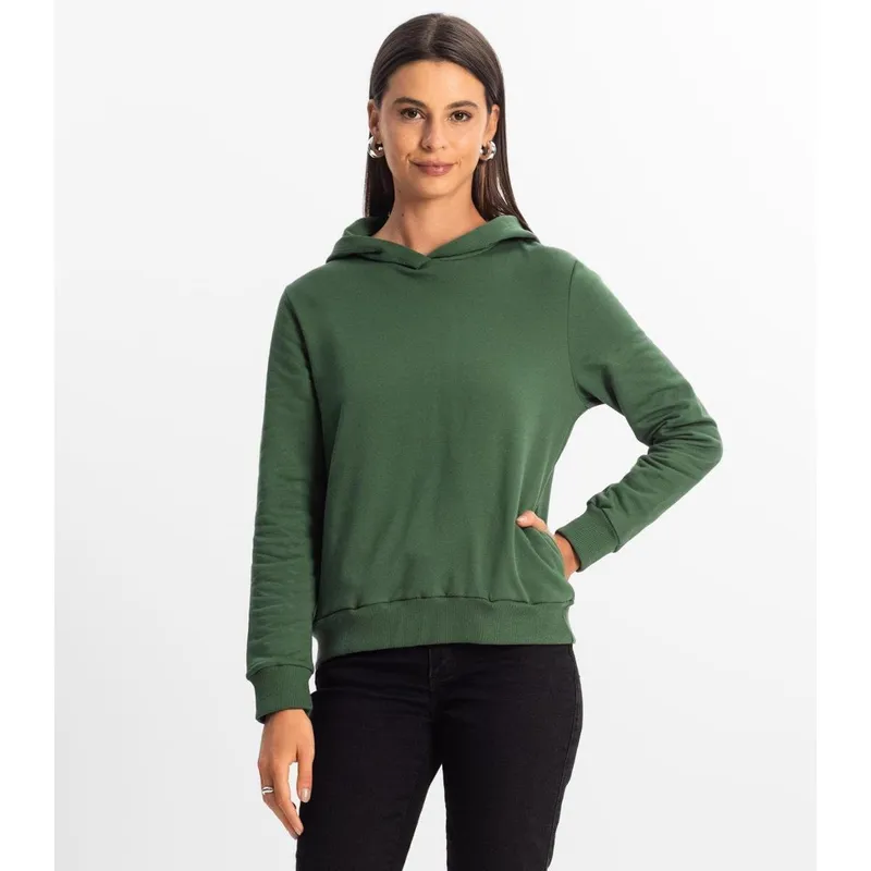 Blusão Rovitex Básicos com Capuz Feminino