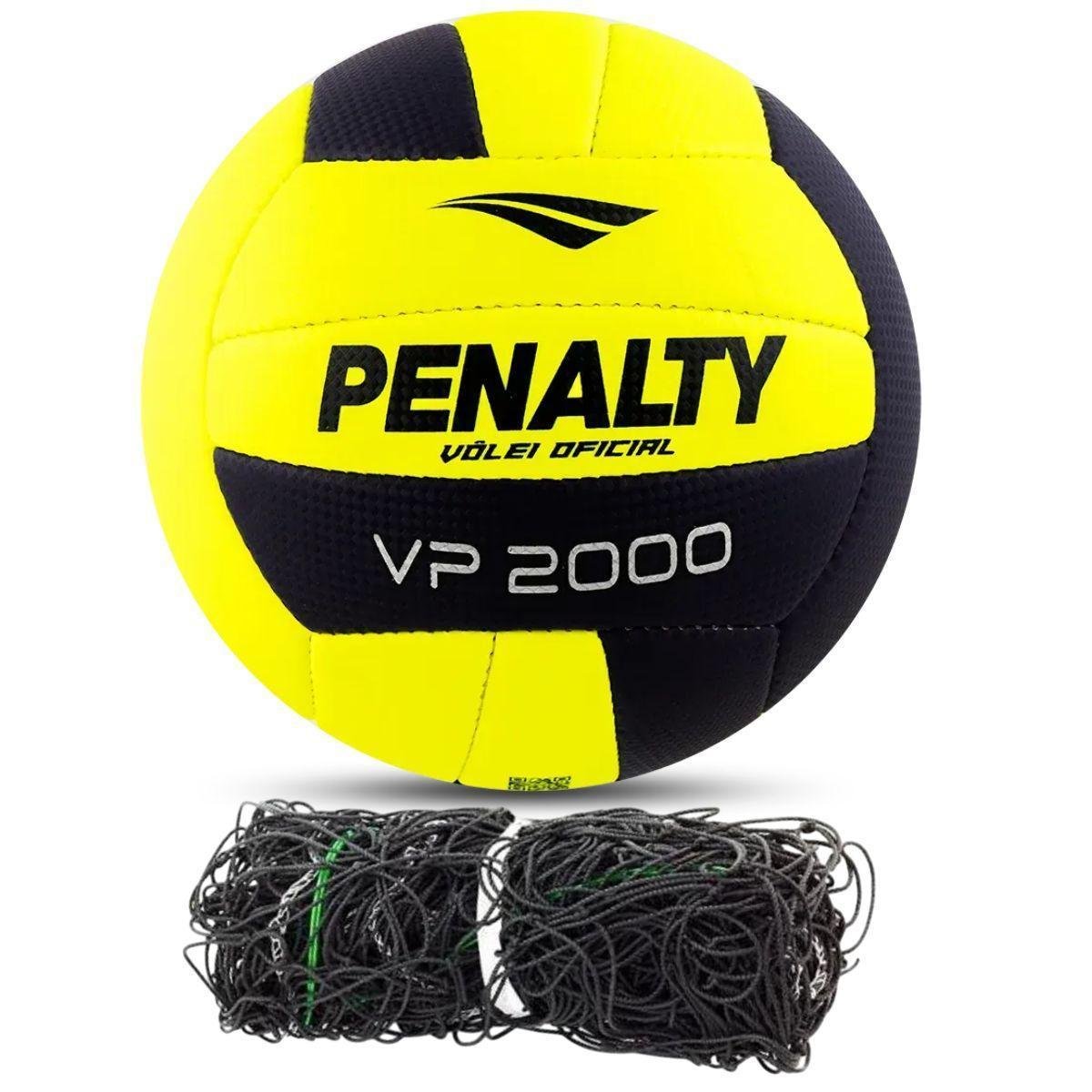 Bola De Vôlei Penalty Vp 2000 X + Rede De Vôlei Master Rede Sem Lona