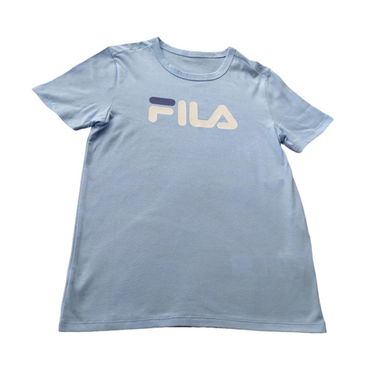 Camiseta Masculina Juvenil Fila Living Manga Curta Dia a Dia