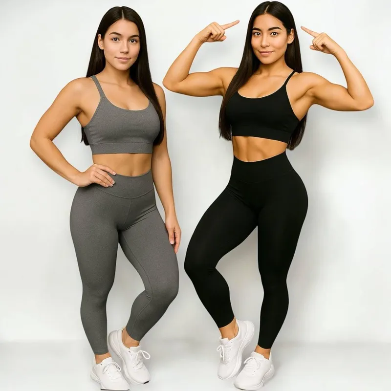 Kit c/ 2 CALÇAS LEG Legging BASICA Cintura Alta Fitness Treino Casual Corrida Academia 1031