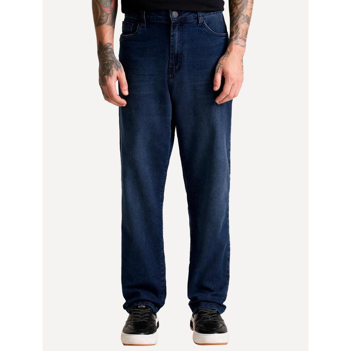 Calça John John Jeans Masculina Straight Cartagena Azul Escuro