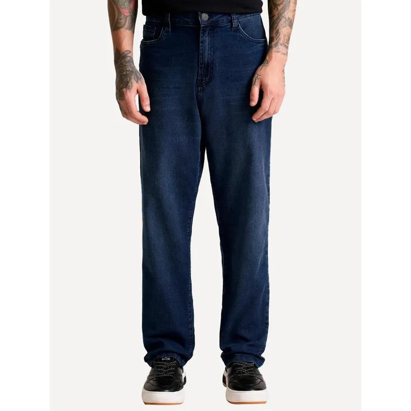 Calça John John Jeans Masculina Straight Cartagena Azul Escuro