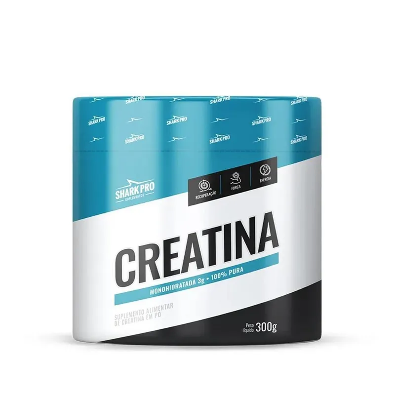 Creatina Monohidratada 100% Pura 300g Shark Pro Suplementos