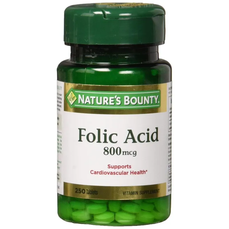Suplemento Nature'S Bounty Ácido Fólico 800Mcg 250 Comprimidos