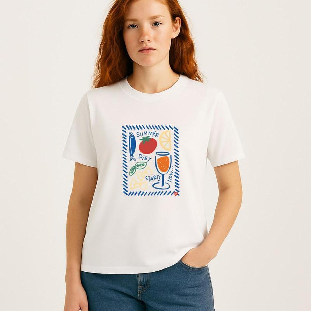 Camiseta Feminina Algodão Premium SUMMER DIET