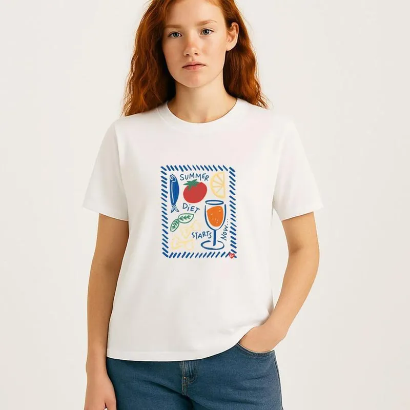 Camiseta Feminina Algodão Premium SUMMER DIET