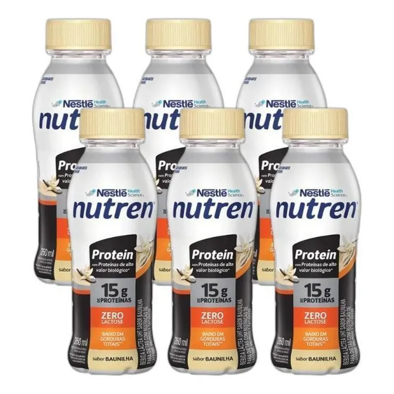 Pack 6 Unds Suplemento Alimentar Nestlé Nutren Protein 260ml
