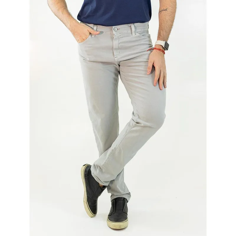 Calça Masculina Sarja Slim Cores Estonadas Elastano Anticorpus