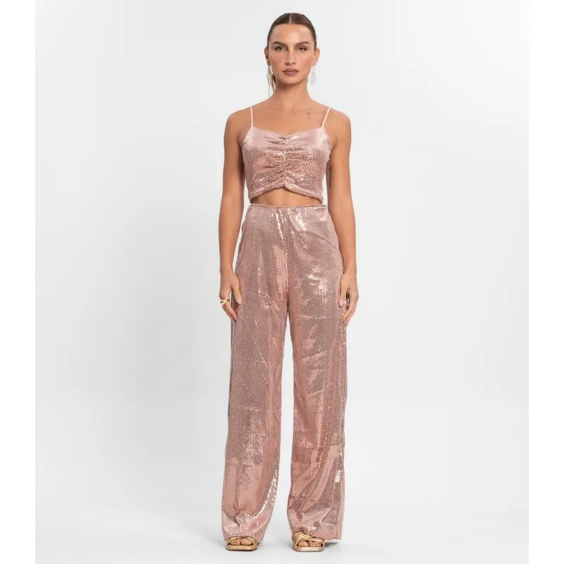 Calça De Paetê Feminina Endless Unica