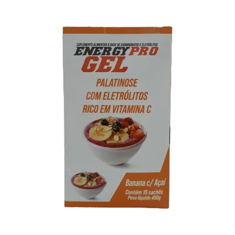 Energy Pro Gel - 15 sachês de 30g Banana com Açaí - Sudract Nutrition