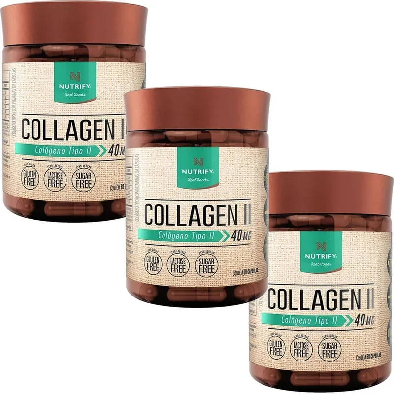 Kit 3X Collagen II - 60 Cápsula - Nutrify