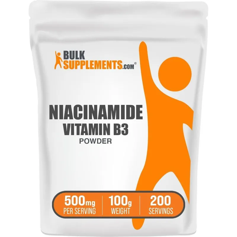 Suplemento BulkSupplements.com Niacinamida em pó 100g