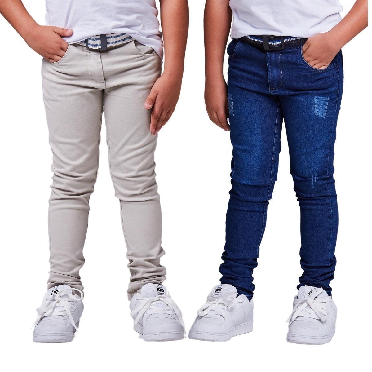 KIT 2 CALÇA INFANTIL SKINNY MENINO