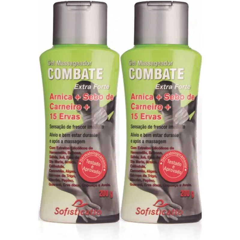 Kit Com 2 Gel para massagem Extra Forte Arnica+ Sebo e Carneiro + 15 Ervas Sofisticatto
