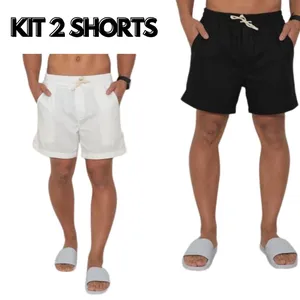 Short linho Conexão Kit 2 und
