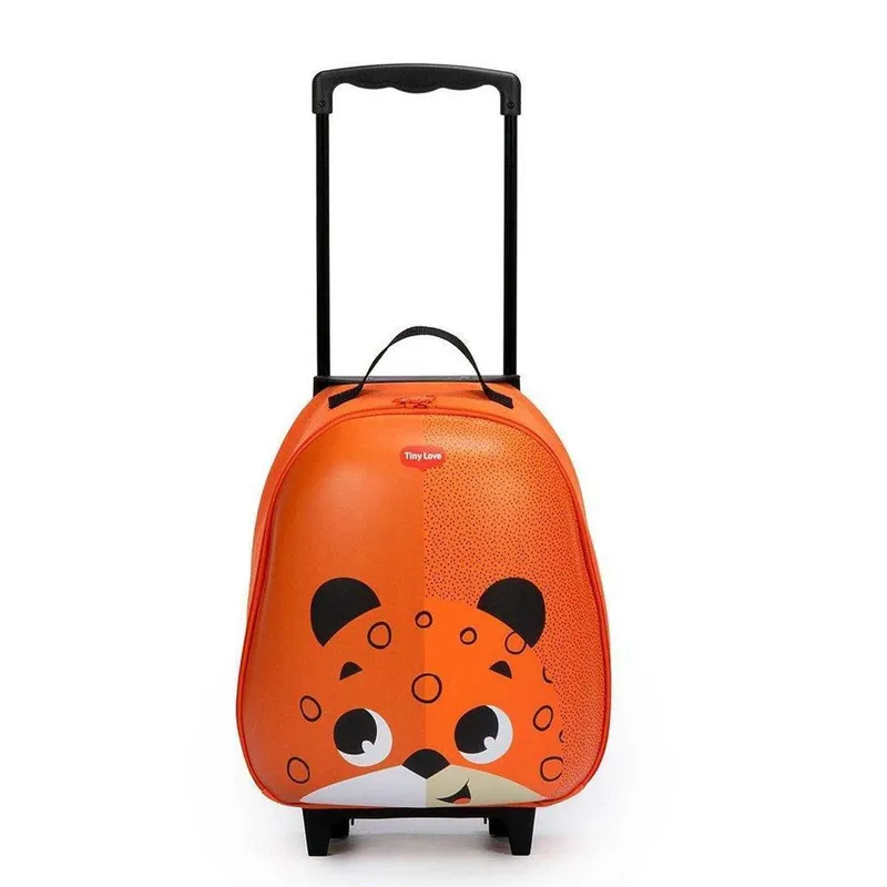 Mochila de Rodinhas Sem Alça Tiny Love Safari Jaguar Laranja