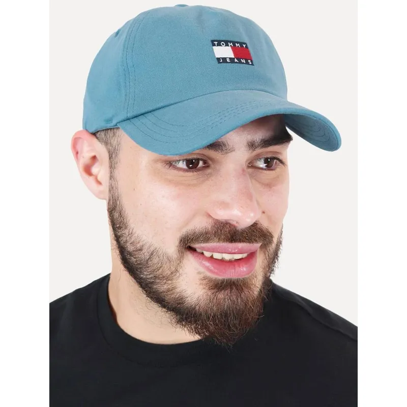 Boné Tommy Jeans Masculino Heritage Structured Azul Claro
