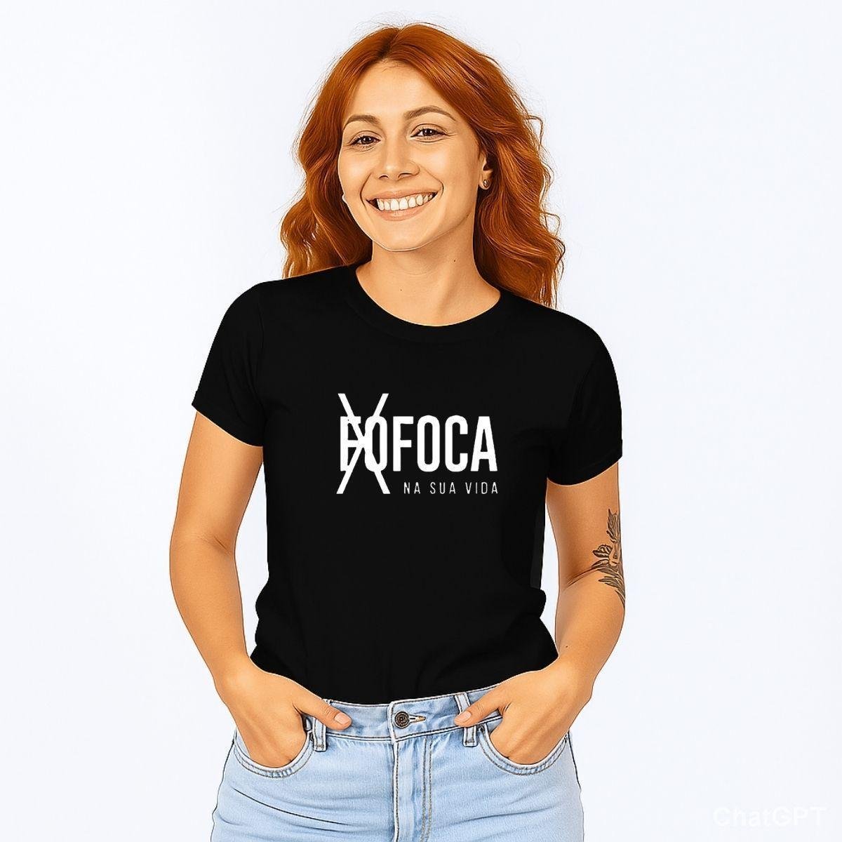 Camiseta Básica Feminina Fofoca Conforto Estilo Descontraído