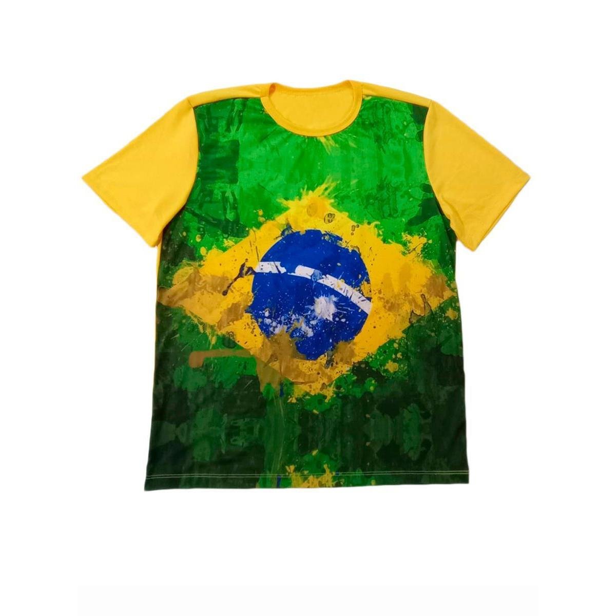 Camiseta Adulto Masculina Plus Size Brasil