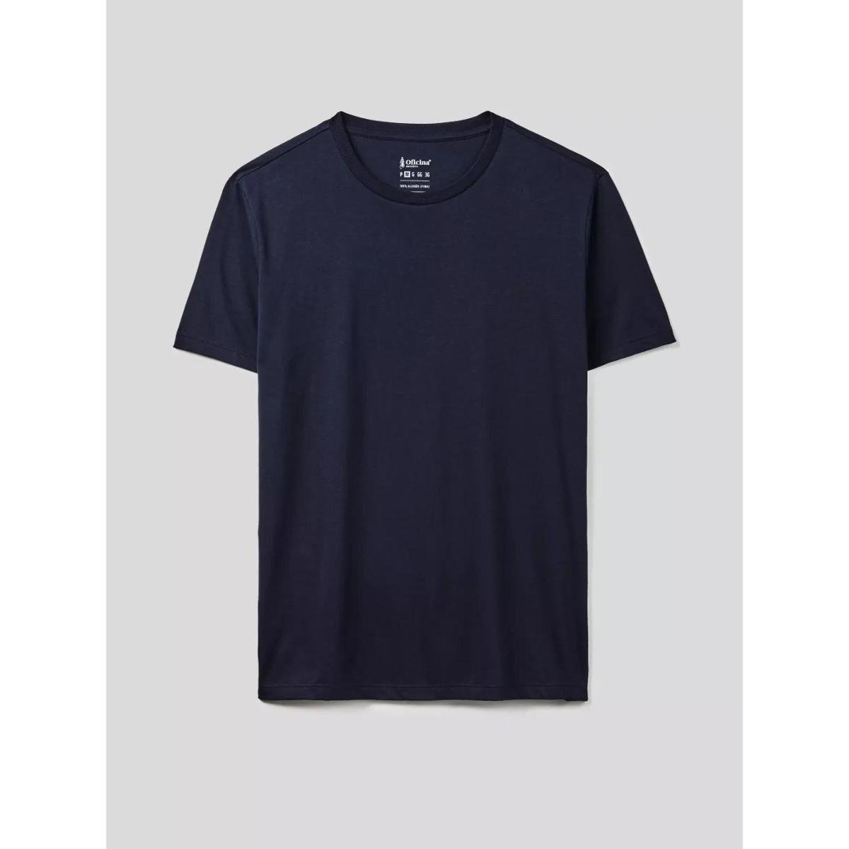 Camiseta Oficina Reserva Pima Leve Gola C Azul