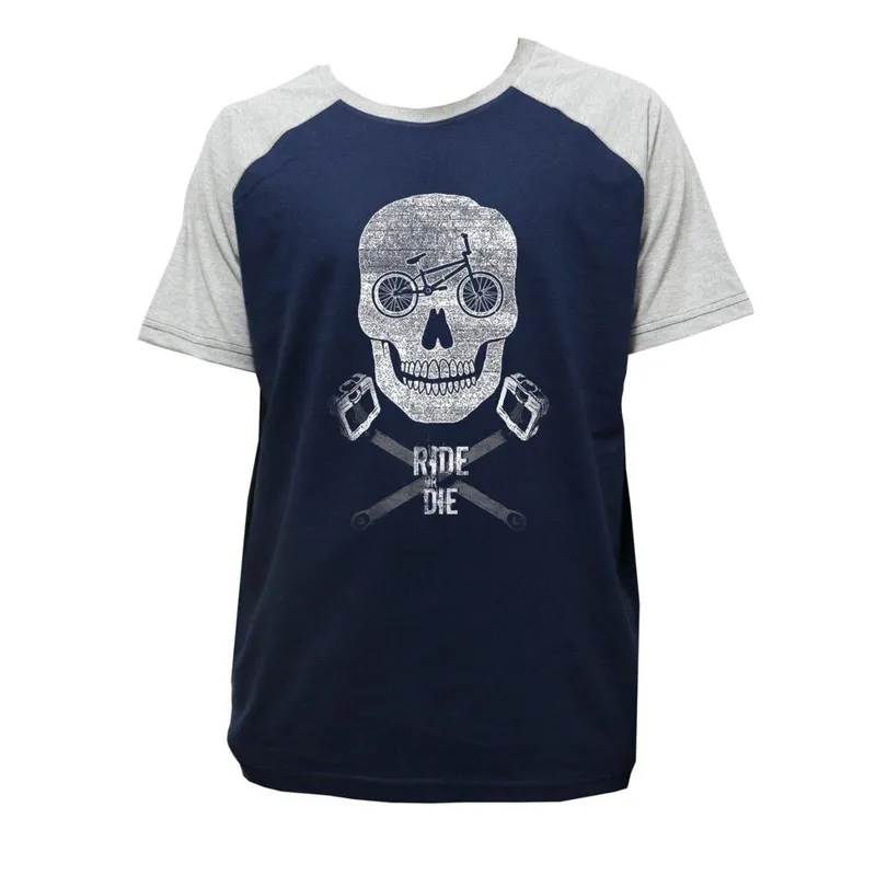 Camiseta Alkary Raglan Manga Curta BMX Caveira