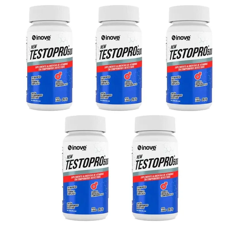 Kit 5x Testopro 500 Mg 5x30 comprimidos Ivone Nutrition