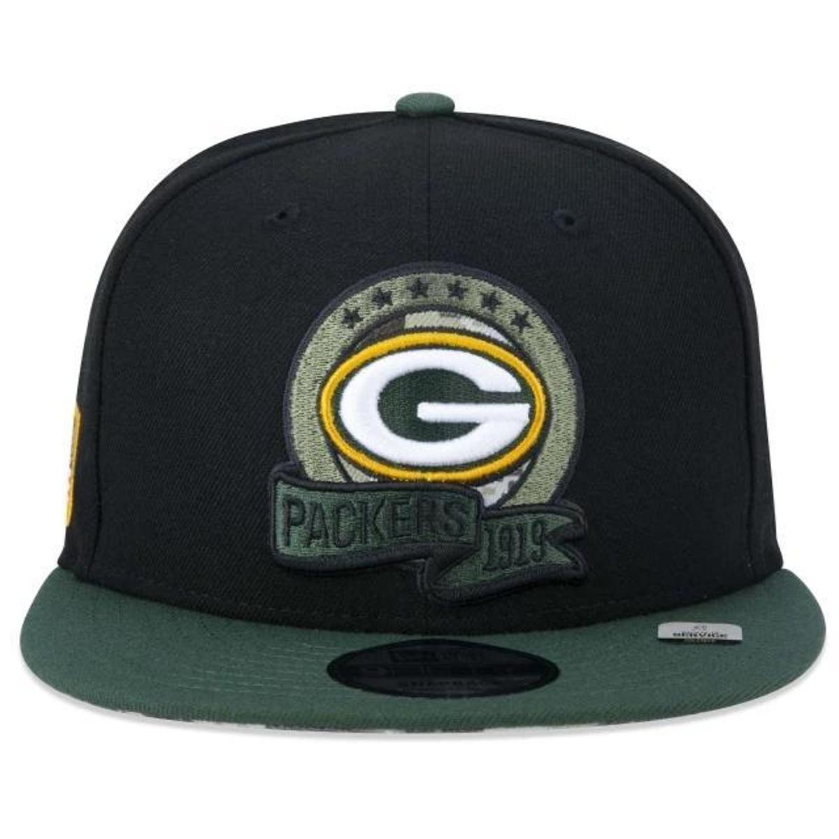 BONÉ NEW ERA 950 GREEN BAY PACKERS SALUTE TO SERVICE NFP23BON093 PRETO VERDE