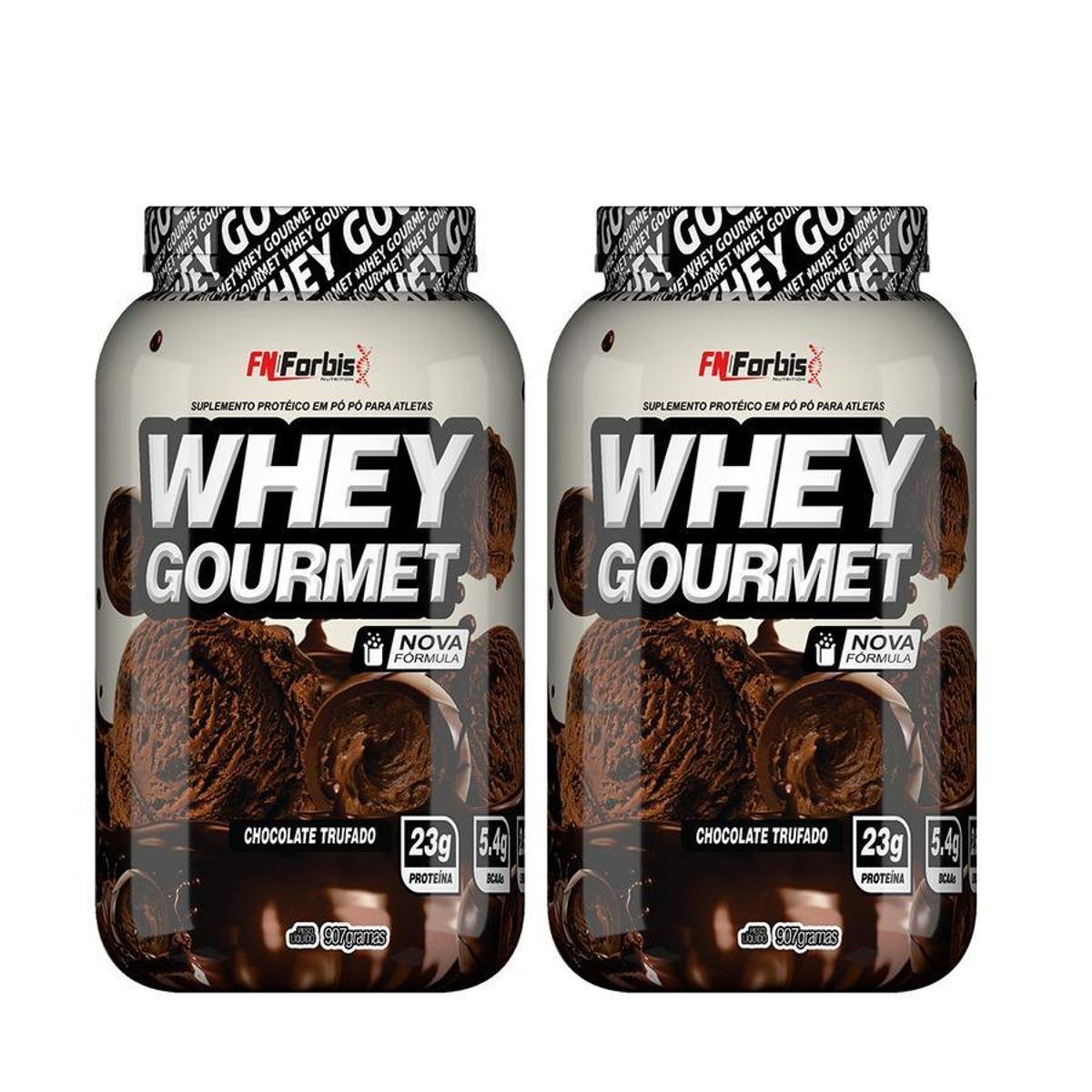 Kit 2X Whey Protein Gourmet 907g Pote - FN Forbis Nutrition