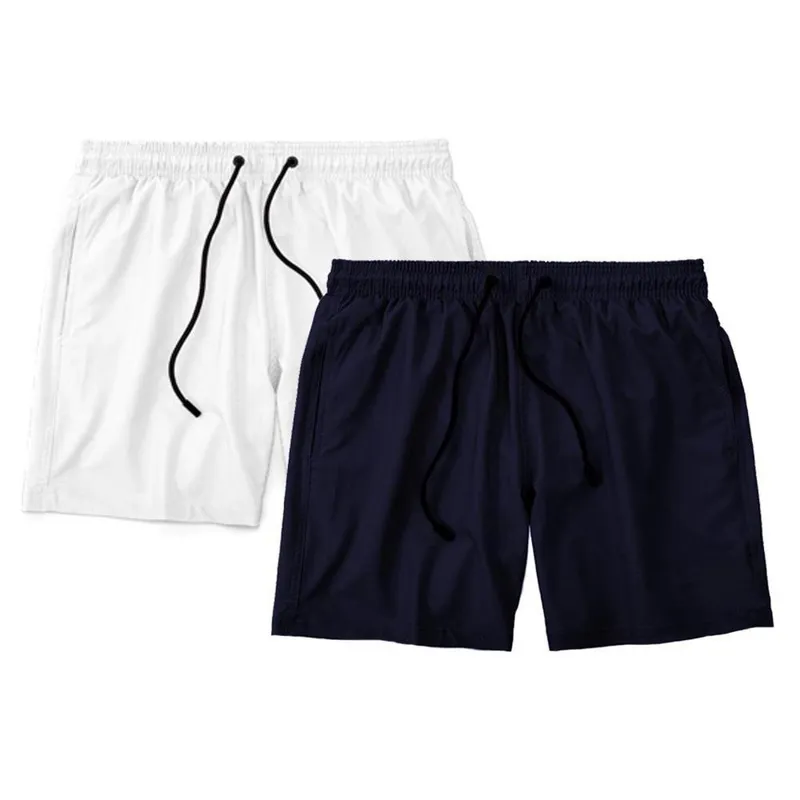 Kit 2 Shorts Bermuda Masculino Básico Mauricinho Liso Tactel