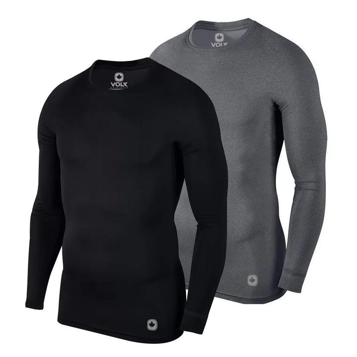 Kit 2 Camisetas Térmicas Masculina Segunda Pele Proteção Sol Camisa Uv50+