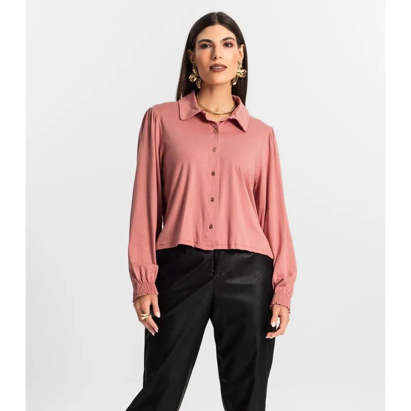 Camisa Feminina Manga Longa Endless Rosa