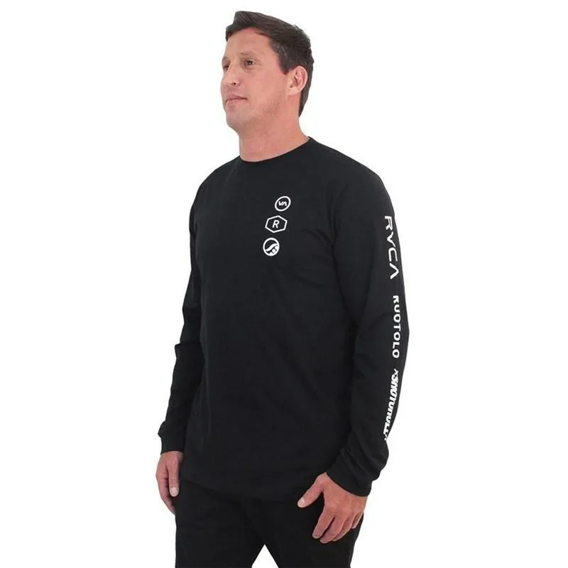 Camiseta RVCA Ruotolo Stack Manga Longa Black