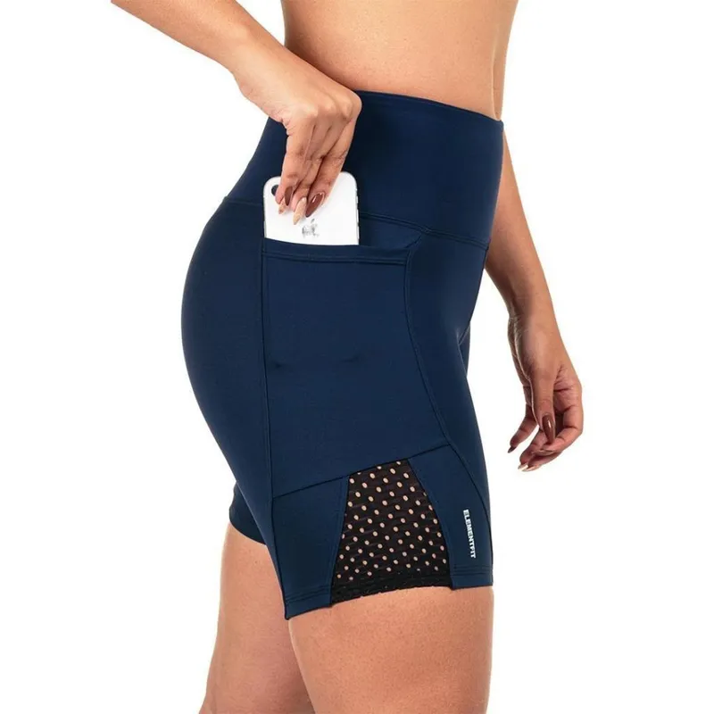 Short ElementFit com Bolso Suplex Tela Feminino