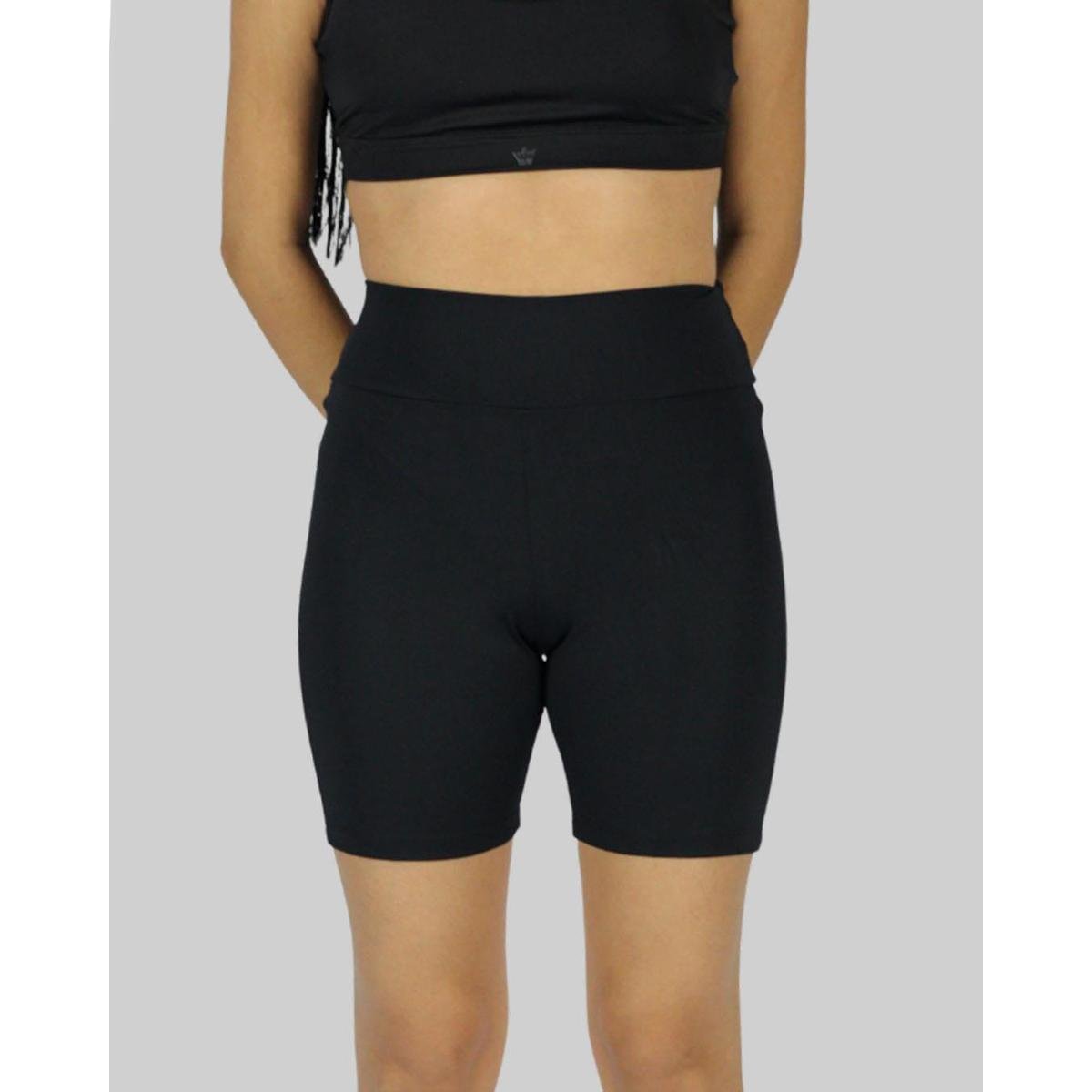 Shorts DR7 Street Feminino Urban Fit 1/2 Coxa - Preto