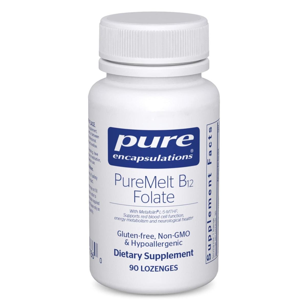 Suplemento De Encapsulamentos Puros Puremelt B12 Folate 90 Lozeng
