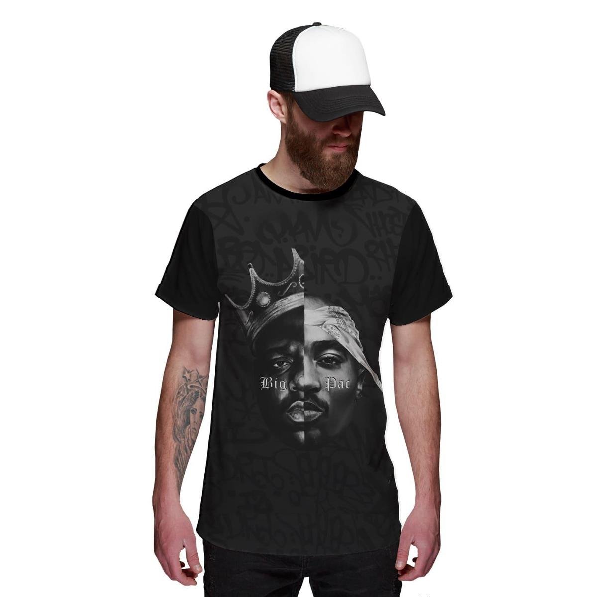 Camiseta Tupac Shakur 2pac Black Style Swag