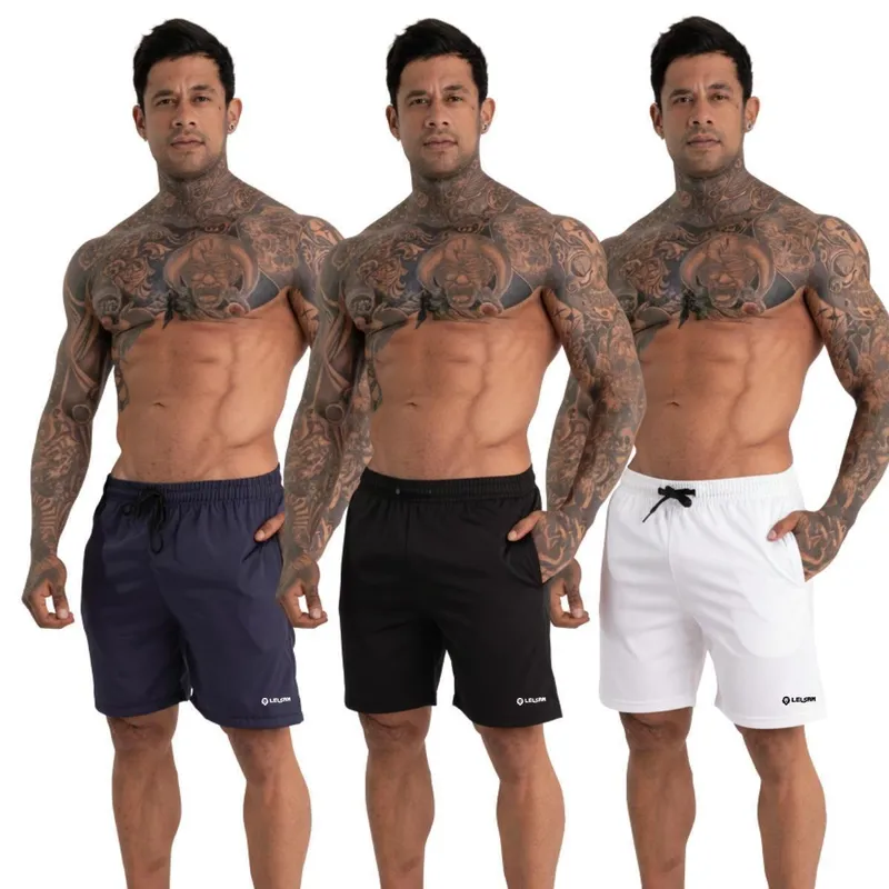 Kit 3 Short Tactel Masculino Academia Fitness Corrida Exercícios