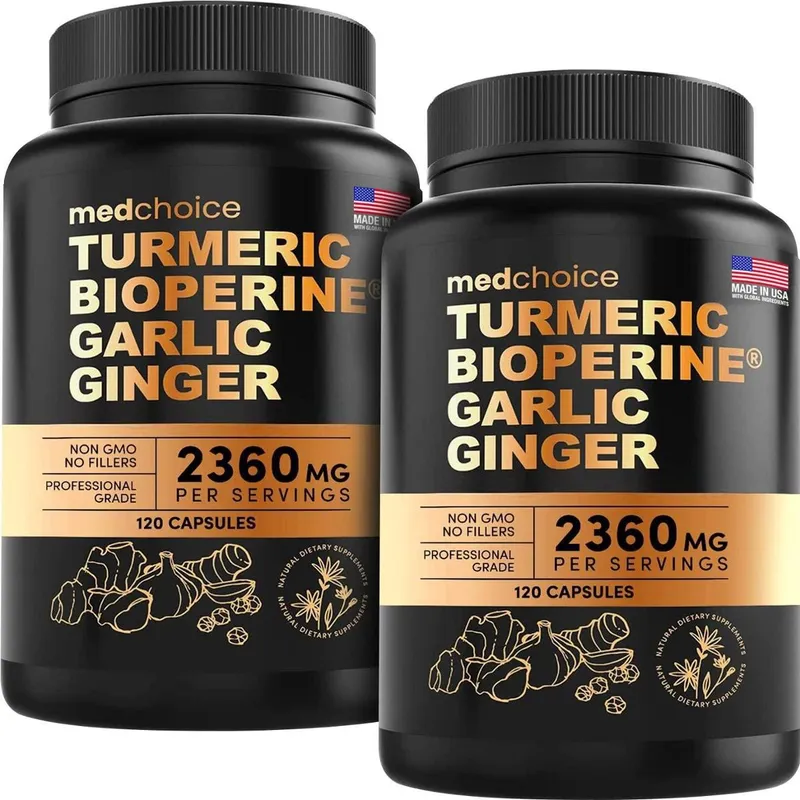 Suplemento Medchoice De Cúrcuma E Alho Com Bioperine 2360Mg