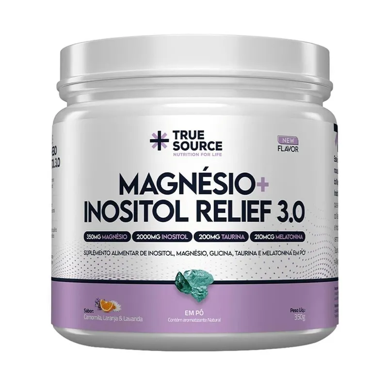 True Magnésio + Inositol Relief 3.0 - 300g Camomila, Laranja e Lavanda - True Source