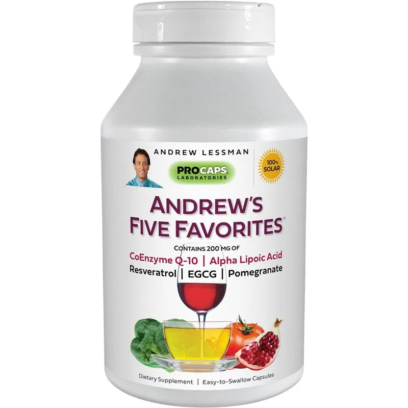 Suplemento ANDREW LESSMAN Andrew's Five Favorites 120 cápsulas