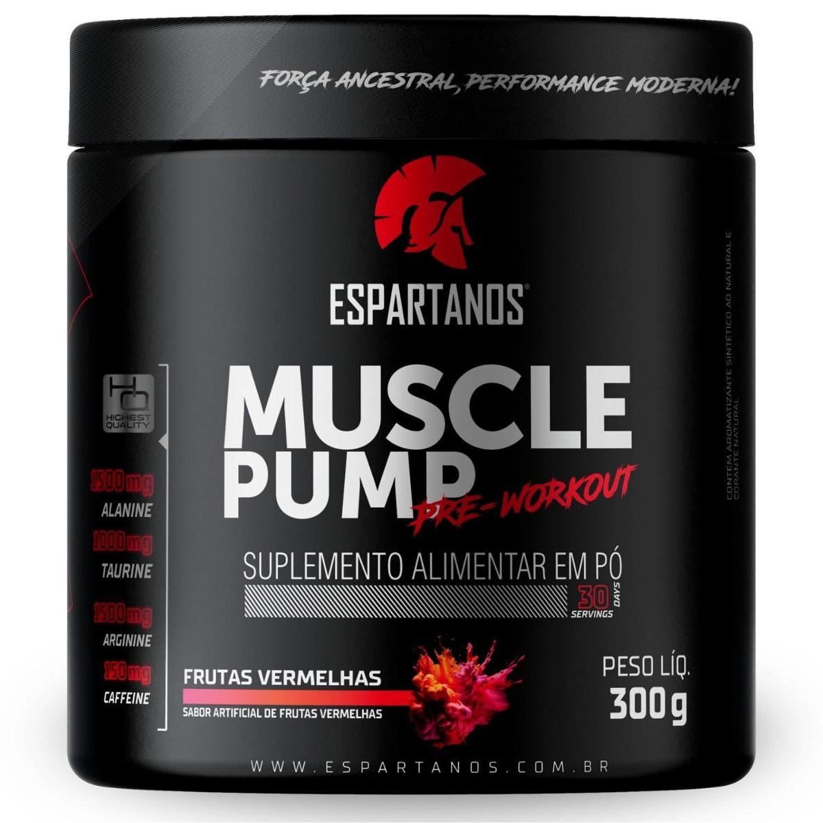 Pré Treino Muscle Pump Pre Workout 300g - Espartanos