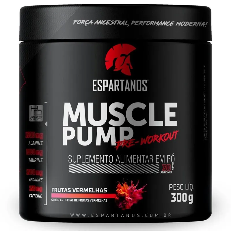 Pré Treino Muscle Pump Pre Workout 300g - Espartanos