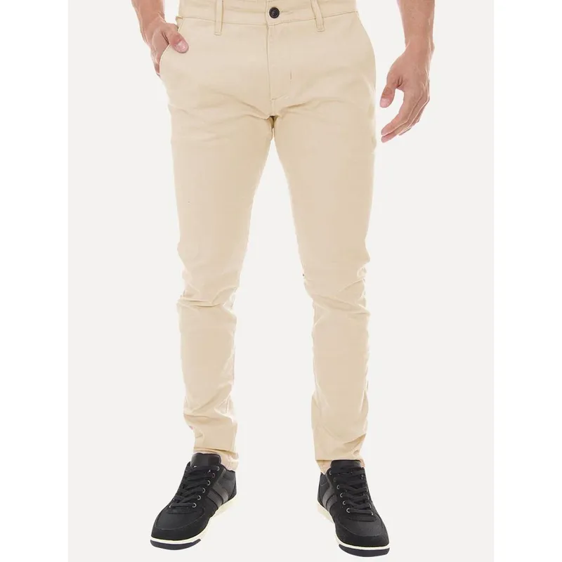 Calça Tommy Hilfiger Masculina de Sarja Brooklyn Creme