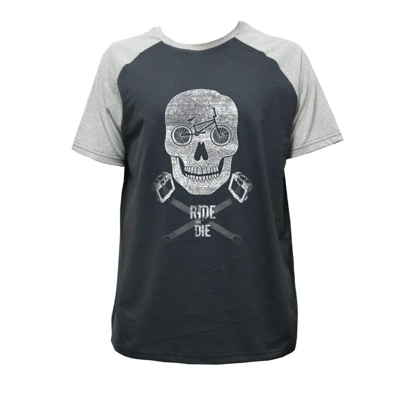 Camiseta Alkary Raglan Manga Curta BMX Caveira