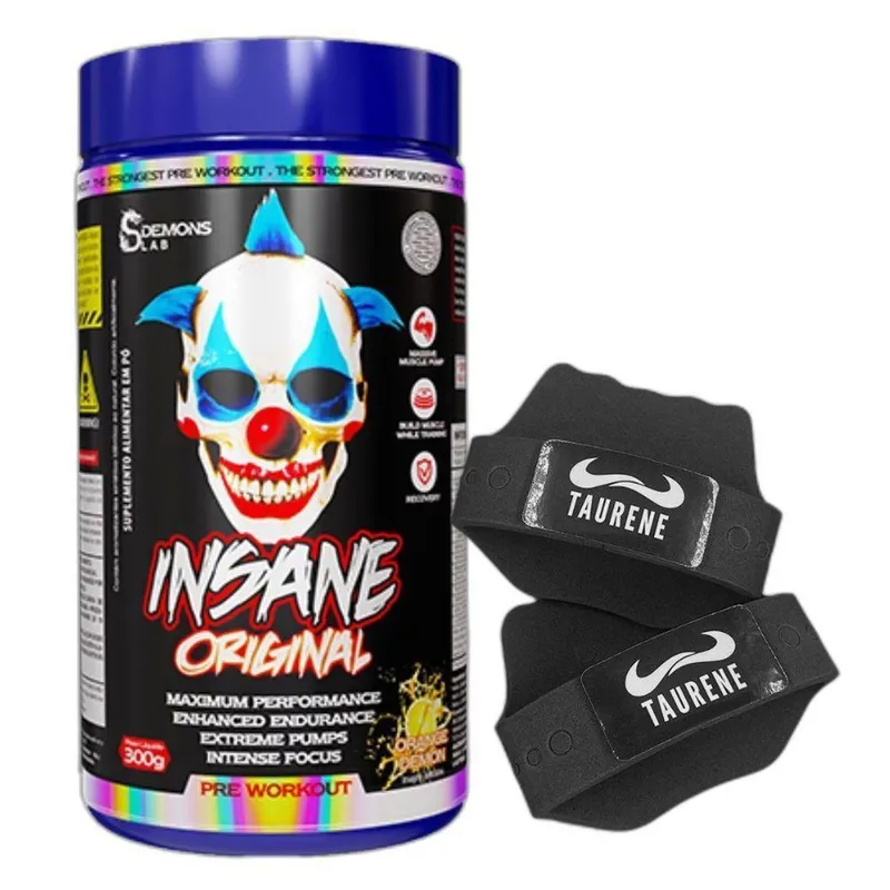 Pre Treino Insane Original Orange 300g + Luva - Demons Lab
