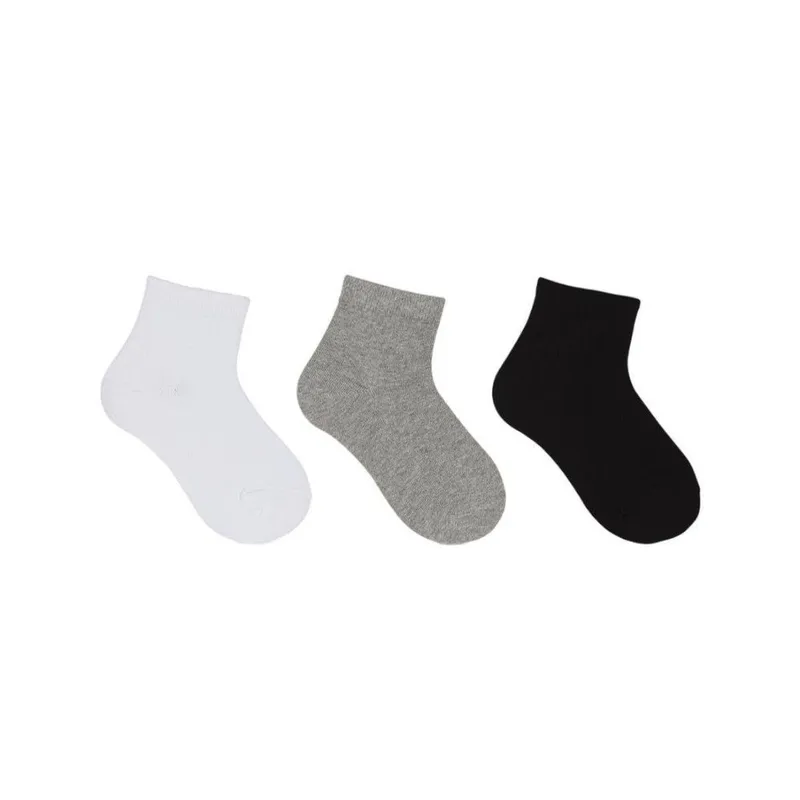KIT MEIA CURTO (3 PARES) 004HOMC19082 - CINZA/PRETO 28/33