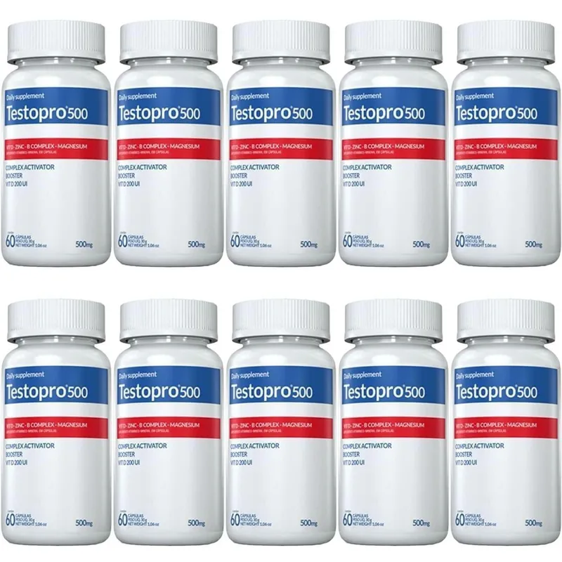 Kit 10X Testopro 500 - 60 Cápsulas - Inove Nutrition