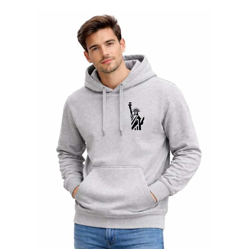 Blusa Moletom Canguru com Capuz Estampa Liberdade Adulto Masculino