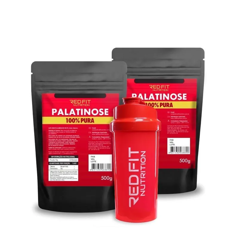 Kit Suplemento em Pó Red Fit Nutrition Isomaltulo 500g (2)