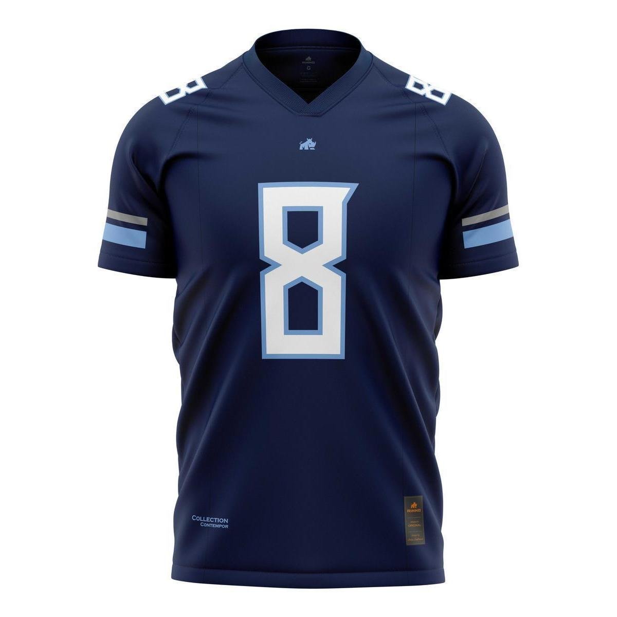Camisa Tennessee 8 Eurodry Marinho Original Rinno Class Futebol Americano